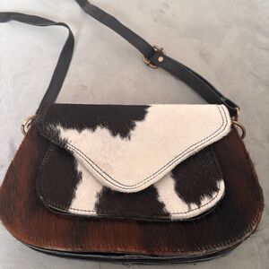 Calf Hair Leather Handbag